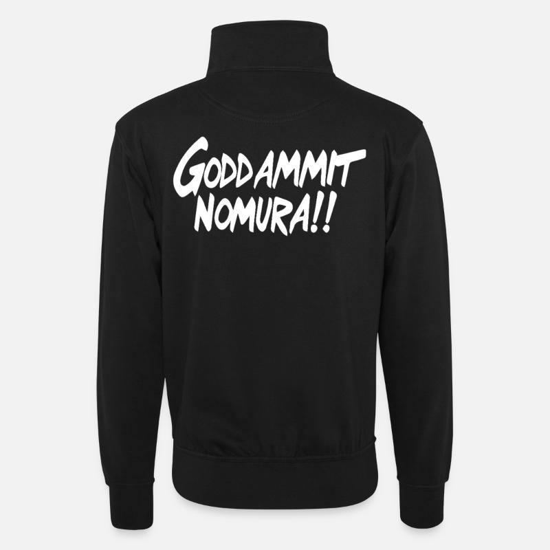 Goddammit Nomura – Conception simple - Sweat col montant zippé unisexe - noir