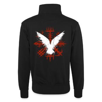 Viking Vegvisir avec les corbeaux d’Odin - Sweat col montant zippé unisexe - noir - Dos
