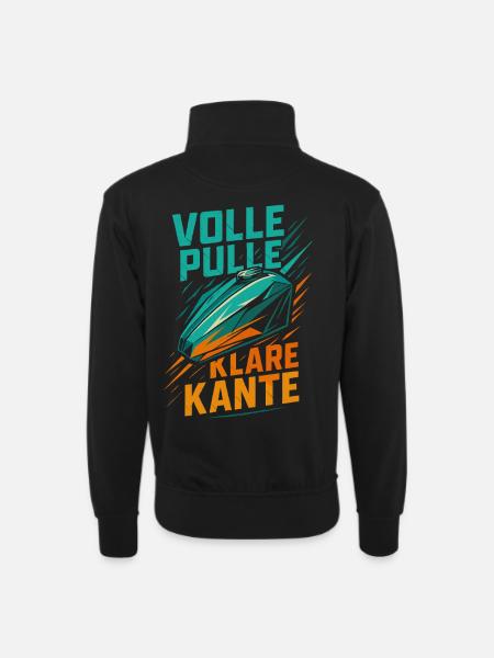 Full Pulle Clear Edge Biker Shirt - Unisex sweater with zip collar - black