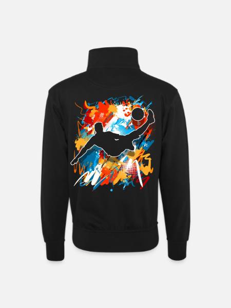 Football - Sweat col montant zippé unisexe - noir