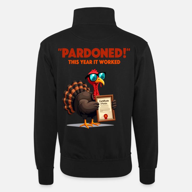 Turquie graciée - Sweat col montant zippé unisexe - noir
