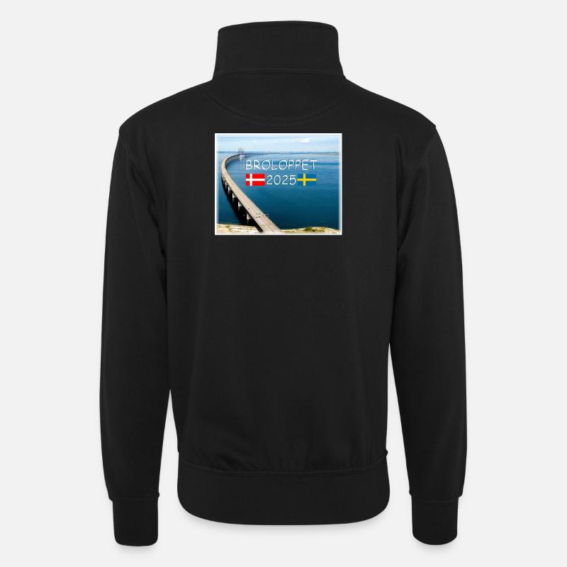 Broloppet 2025 - Unisex Pullover mit Zip-Kragen - Schwarz