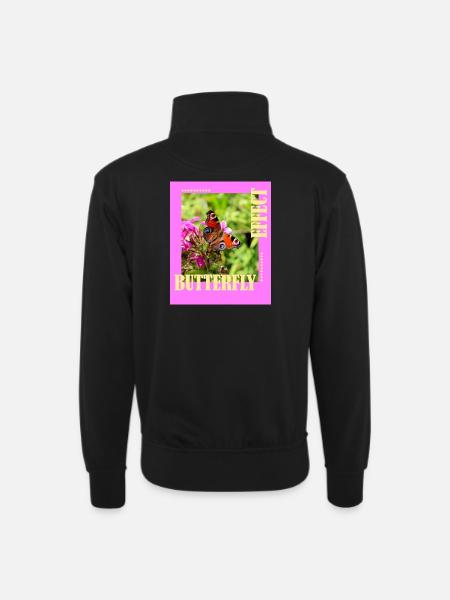 Butterfly Effect Foto Design - Unisex Pullover mit Zip-Kragen - Schwarz