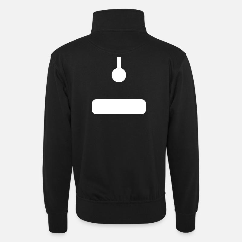 Joystick d’arcade blanc - Sweat col montant zippé unisexe - noir