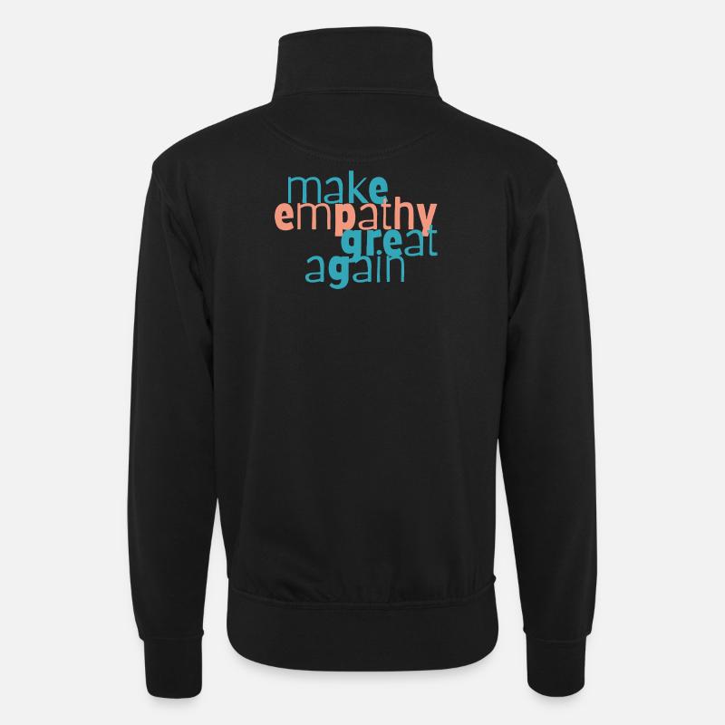 Make Empathy Great Again - Unisex sweater with zip collar - black
