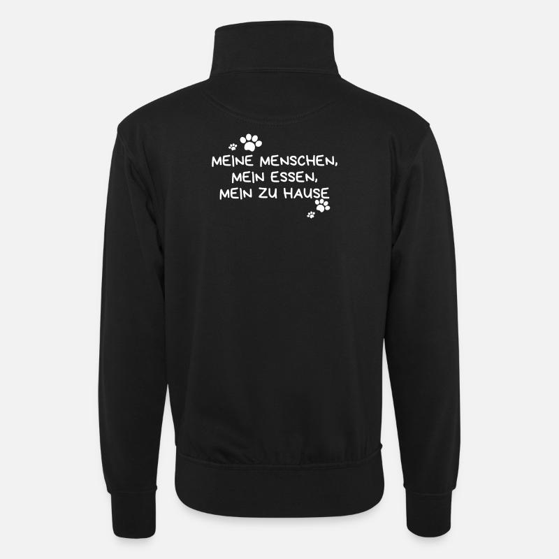 Haustier Witz - Unisex Pullover mit Zip-Kragen - Schwarz