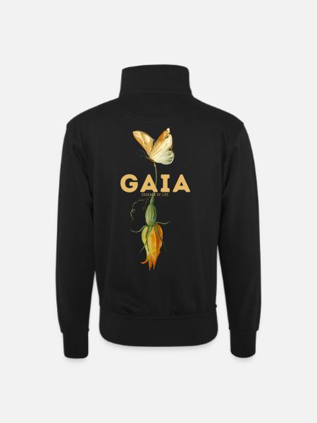 Breathes in Bloom - Unisex sweater with zip collar - black
