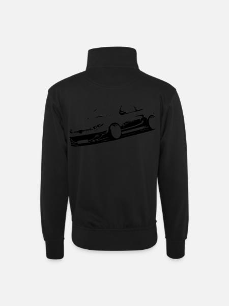 Tuning 206 - Unisex Pullover mit Zip-Kragen - Schwarz