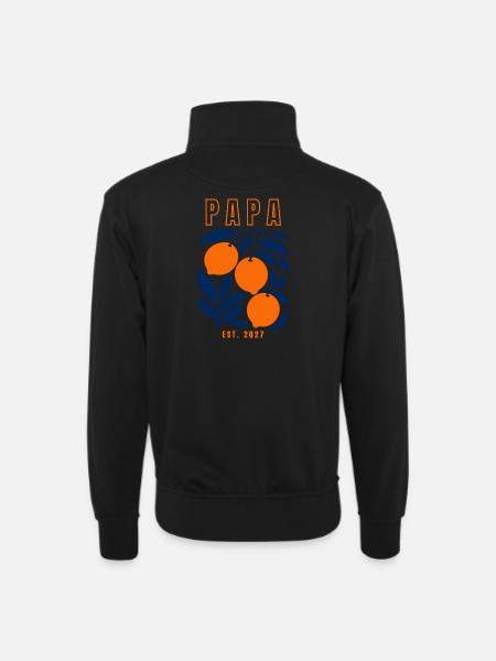 Papa 2027 - Unisex Pullover mit Zip-Kragen - Schwarz