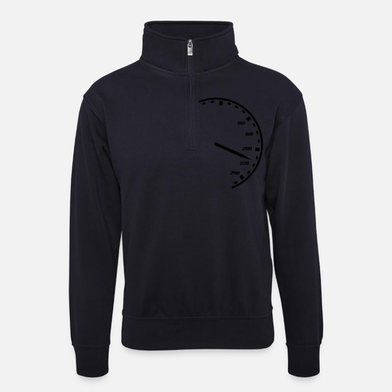 tacho - Unisex Pullover mit Zip-Kragen - Dunkelnavy