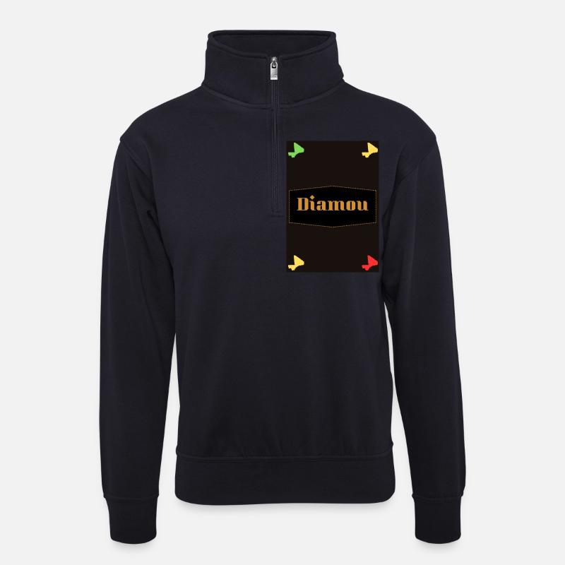 Heidekraut - Unisex Pullover mit Zip-Kragen - Dunkelnavy