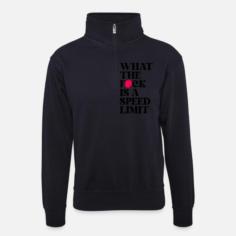 Auto - Unisex Pullover mit Zip-Kragen - Dunkelnavy