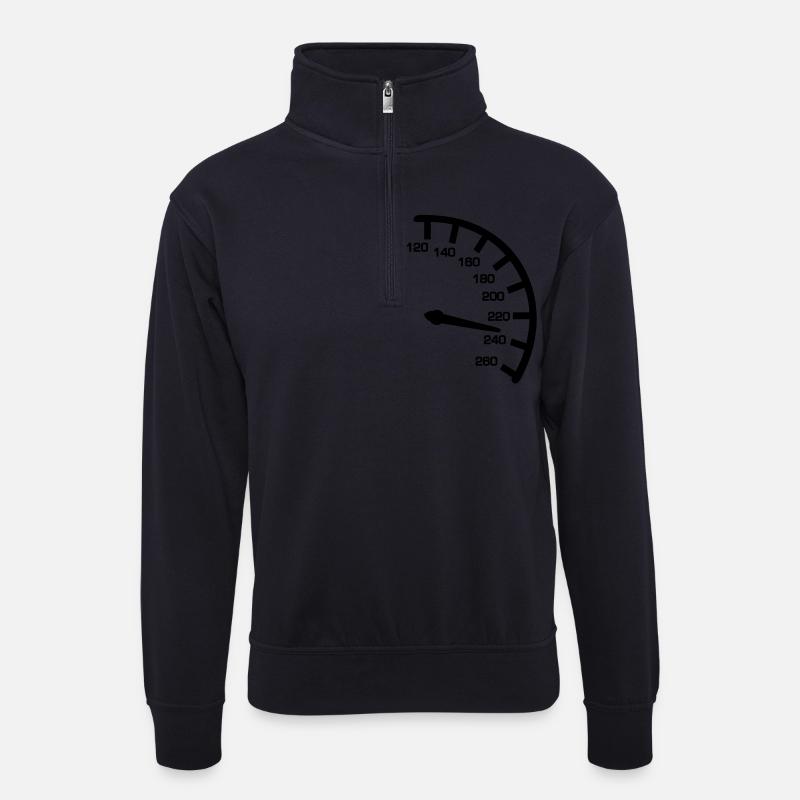 Tacho - Unisex Pullover mit Zip-Kragen - Dunkelnavy