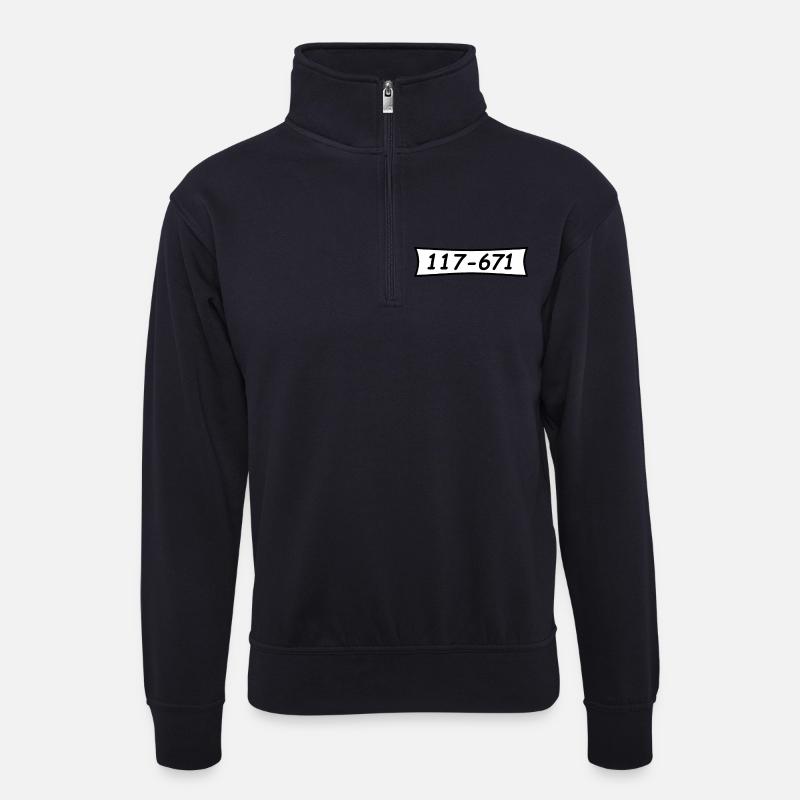 Panzerknacker Nummer 117 671 - Unisex Pullover mit Zip-Kragen - Dunkelnavy