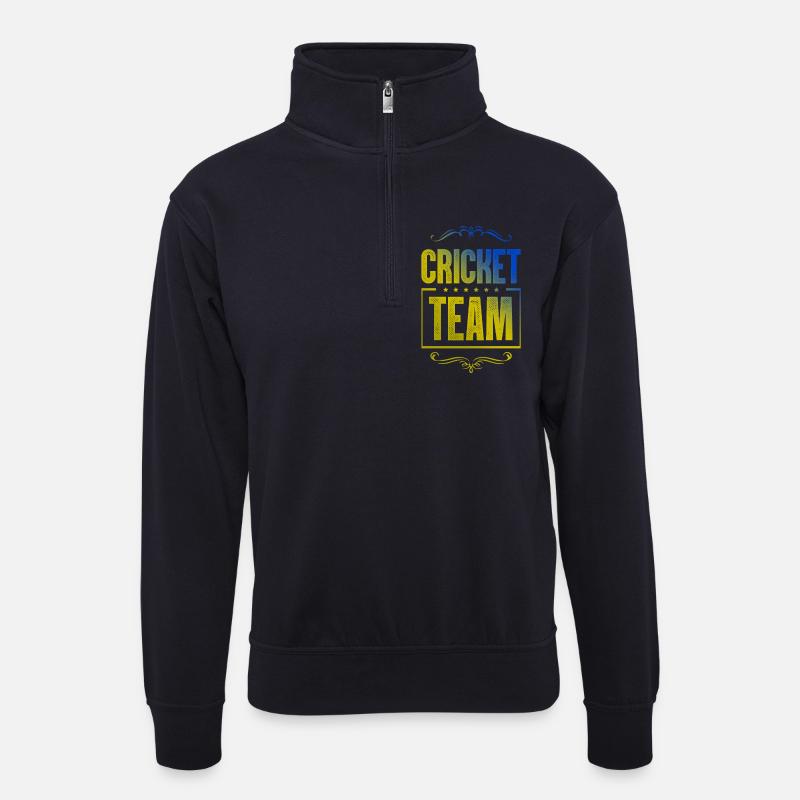 Cricket Crew - Unisex Pullover mit Zip-Kragen - Dunkelnavy