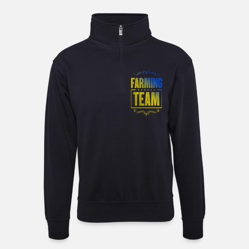 Farming Crew - Unisex Pullover mit Zip-Kragen - Dunkelnavy