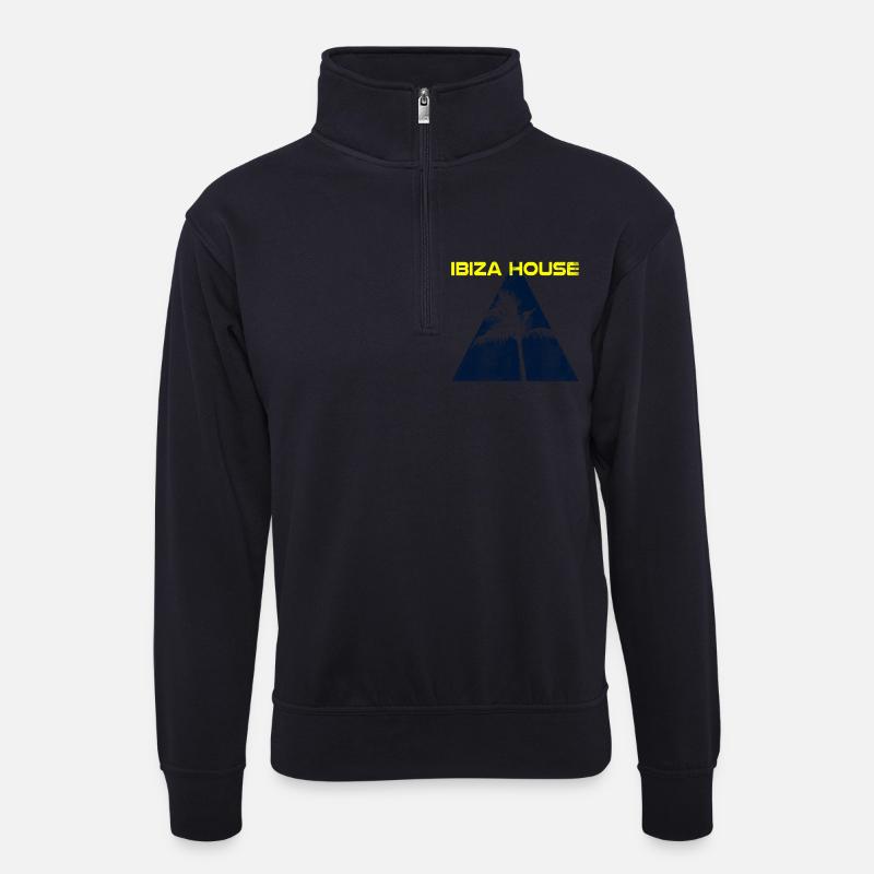 Ibiza House - Unisex Pullover mit Zip-Kragen - Dunkelnavy