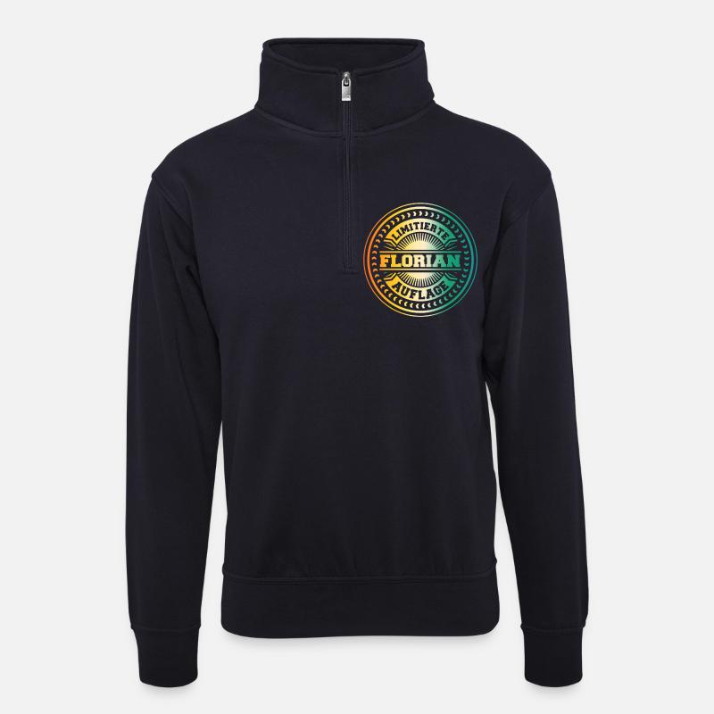 Florian - Unisex Pullover mit Zip-Kragen - Dunkelnavy