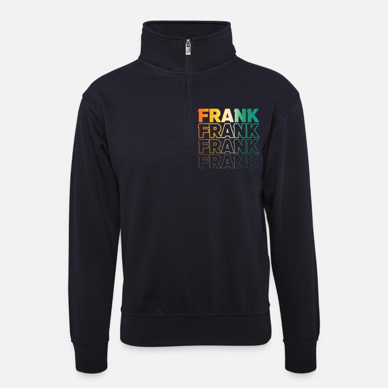 Frank - Unisex Pullover mit Zip-Kragen - Dunkelnavy