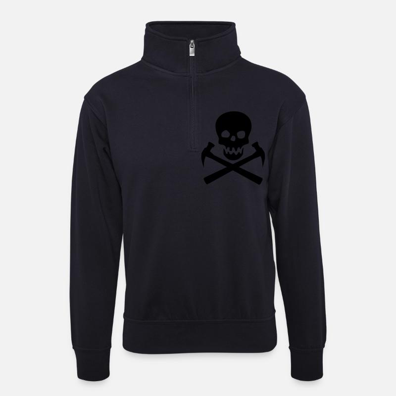 Handwerker - Unisex Pullover mit Zip-Kragen - Dunkelnavy