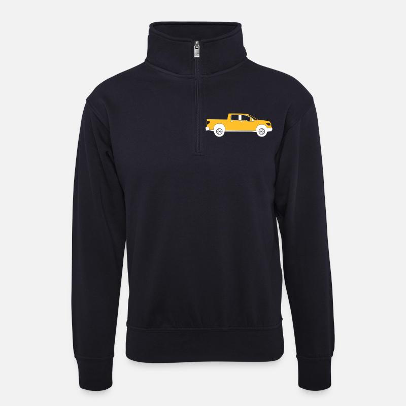 Pick-up - Unisex Pullover mit Zip-Kragen - Dunkelnavy