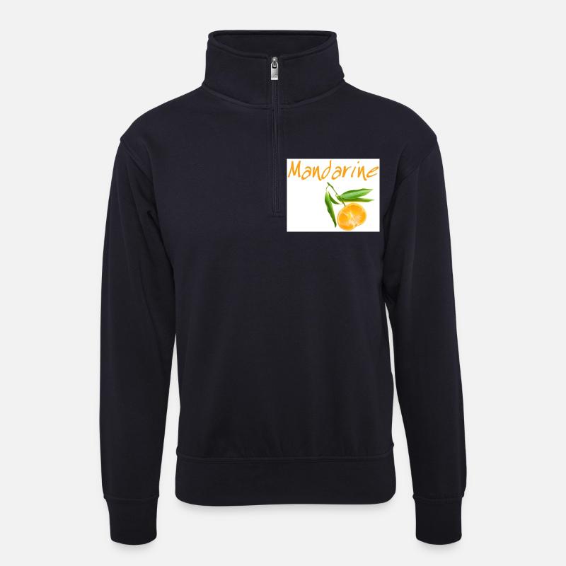 Mandarine - Unisex Pullover mit Zip-Kragen - Dunkelnavy