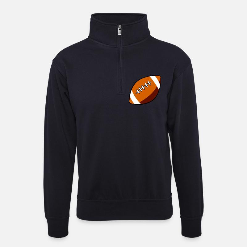 rugby - Unisex sweater with zip collar - dark navy