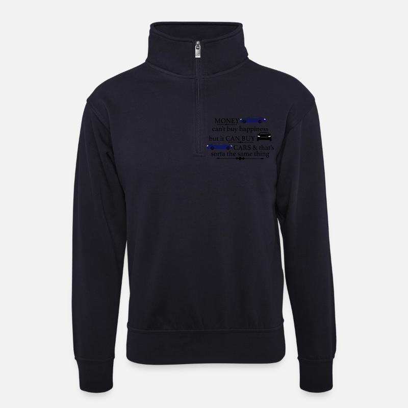 Auto - Unisex Pullover mit Zip-Kragen - Dunkelnavy