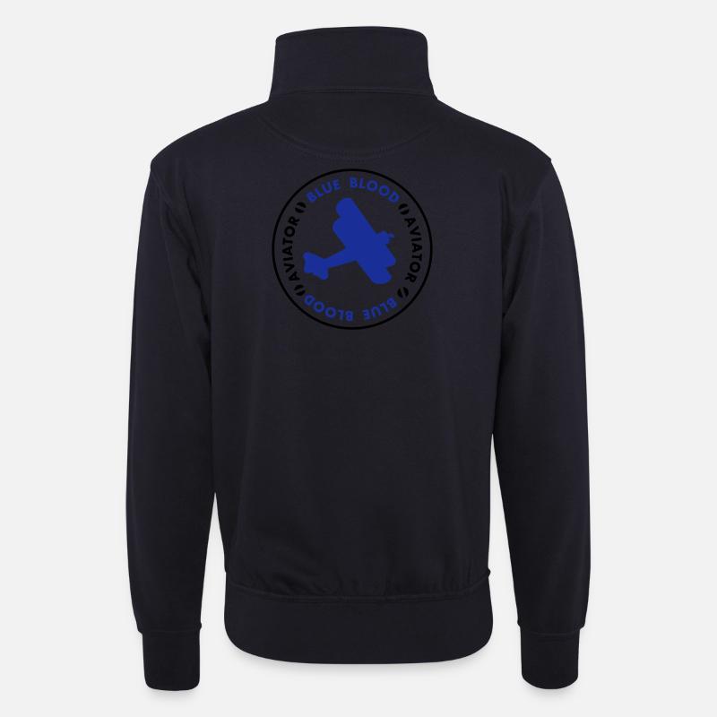 aviator - Unisex Pullover mit Zip-Kragen - Dunkelnavy