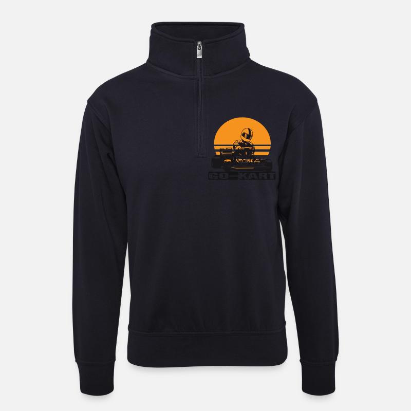 Go Kart - Unisex Pullover mit Zip-Kragen - Dunkelnavy