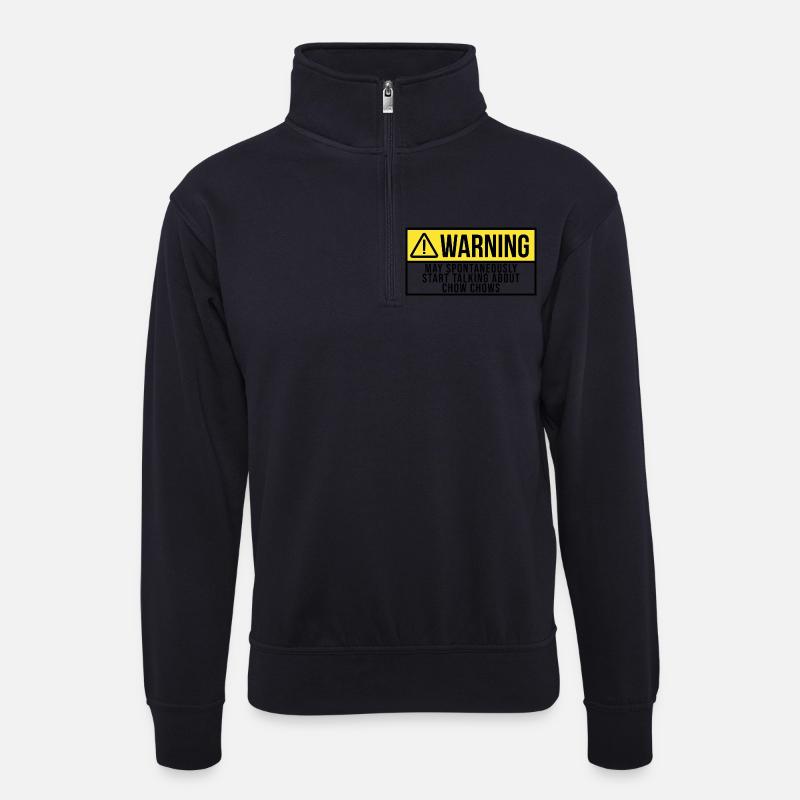 Chow Chow - Unisex Pullover mit Zip-Kragen - Dunkelnavy