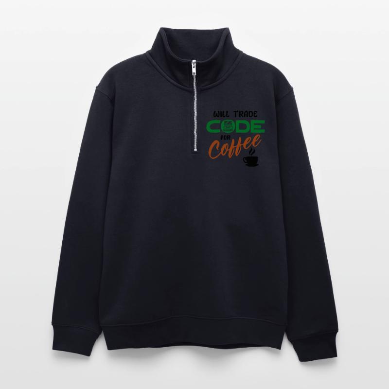 Code Statement Developer Computerfreak Informatik Unisex Pullover mit Zip-Kragen