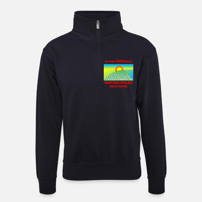 Hammelfelder - Unisex Pullover mit Zip-Kragen - Dunkelnavy