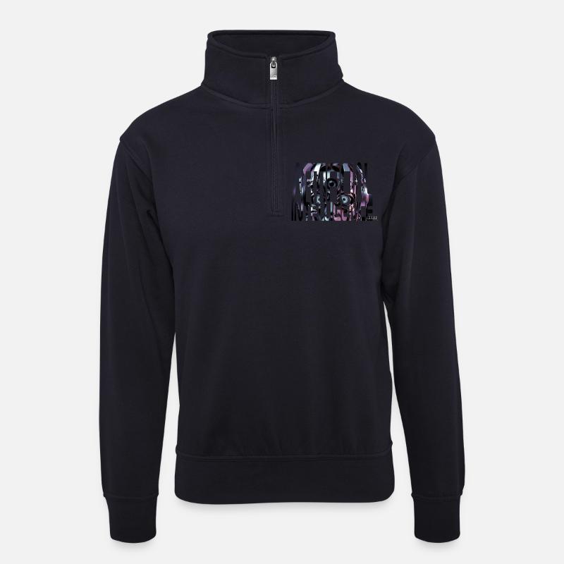 Artificial Intelligence - Unisex Pullover mit Zip-Kragen - Dunkelnavy
