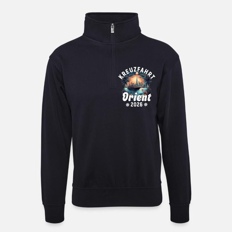 Orient Kreuzfahrt 2026 - Unisex Pullover mit Zip-Kragen - Dunkelnavy