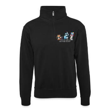 False Party – Knight, Rogue, Mage & Birth - Unisex sweater with zip collar - black - Front