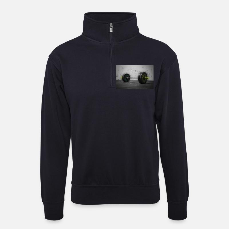 Runenschmiede - Unisex Pullover mit Zip-Kragen - Dunkelnavy