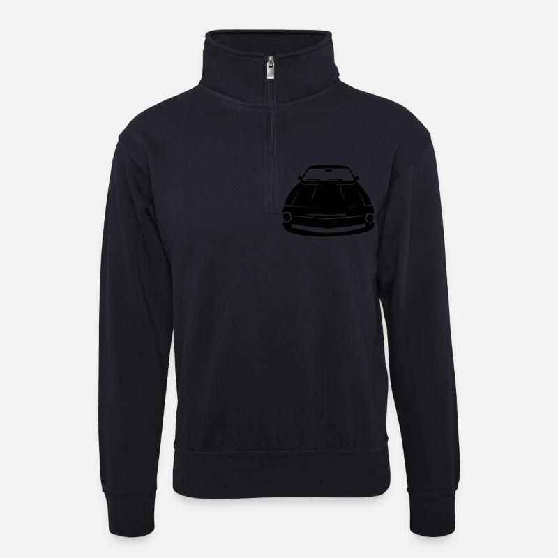 auto - Unisex Pullover mit Zip-Kragen - Dunkelnavy