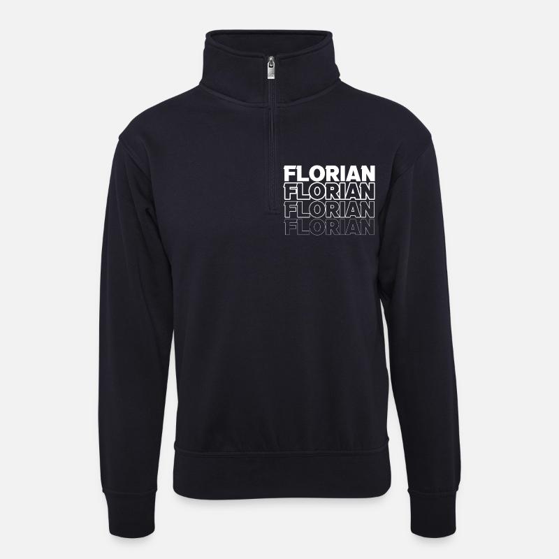 Florian - Unisex Pullover mit Zip-Kragen - Dunkelnavy