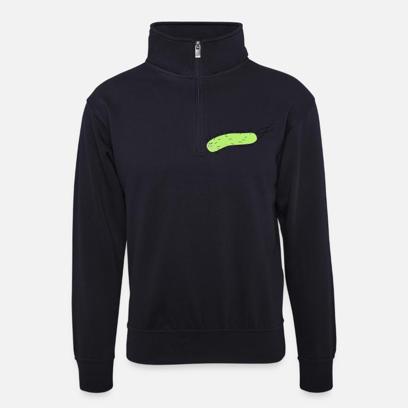 Bazille - Unisex Pullover mit Zip-Kragen - Dunkelnavy
