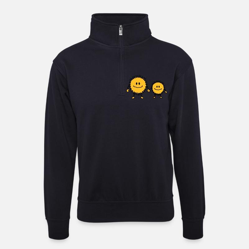 monsters - Unisex sweater with zip collar - dark navy