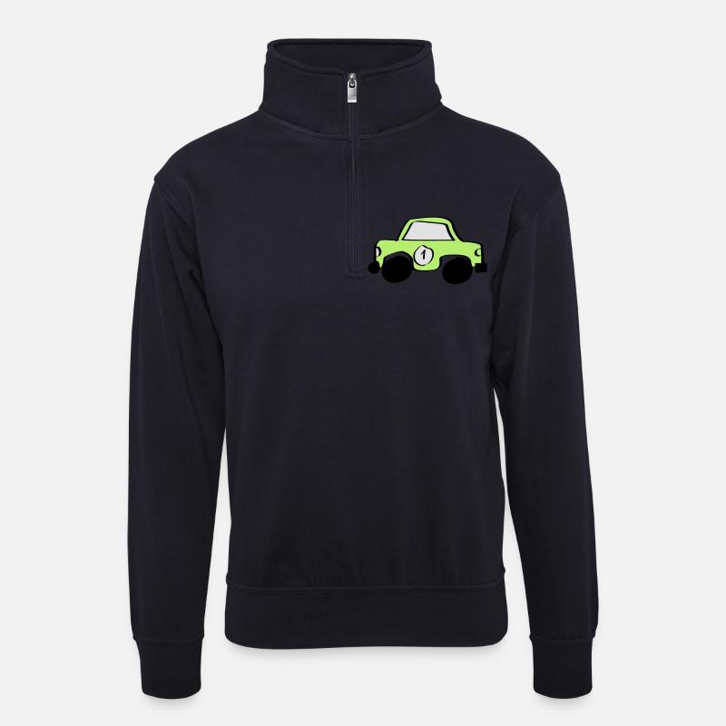 Auto - Unisex Pullover mit Zip-Kragen - Dunkelnavy