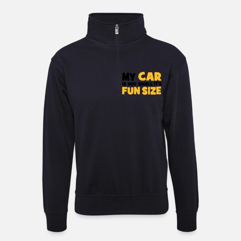 Auto - Unisex Pullover mit Zip-Kragen - Dunkelnavy