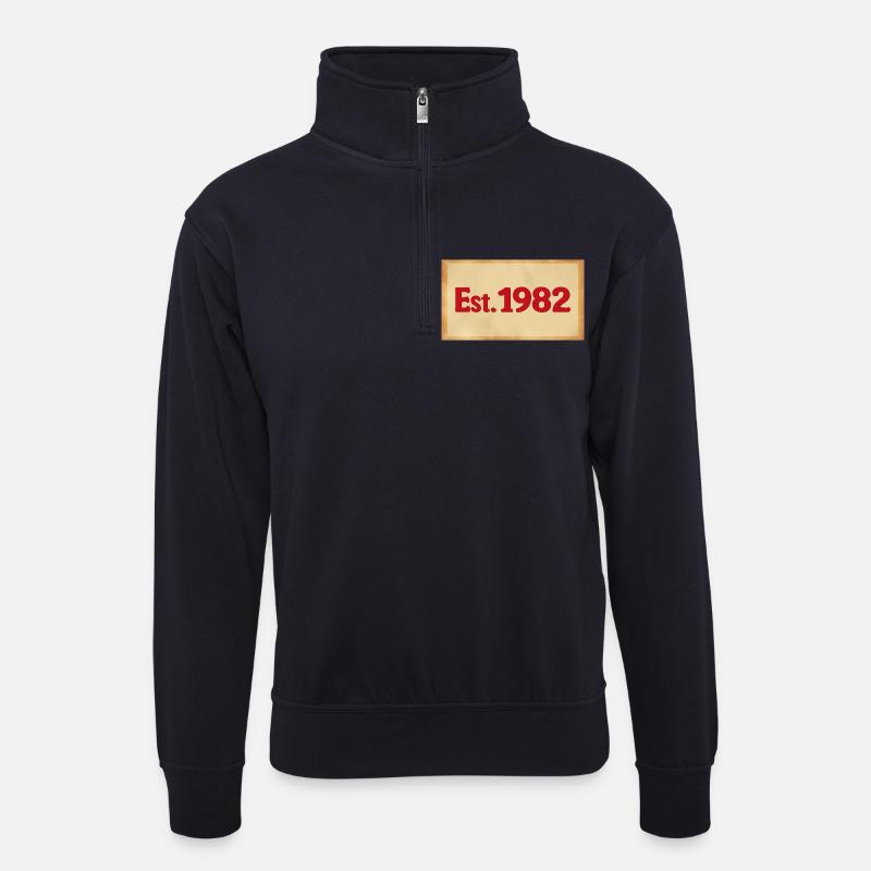 Est. 1982 - Unisex Pullover mit Zip-Kragen - Dunkelnavy