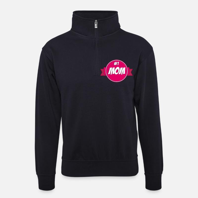 Mama des Jahres - Unisex Pullover mit Zip-Kragen - Dunkelnavy