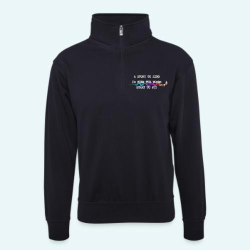 INTENSIA WORDS TO THINK OR TO SING BOOK MERCH - Unisex sweater with zip collar