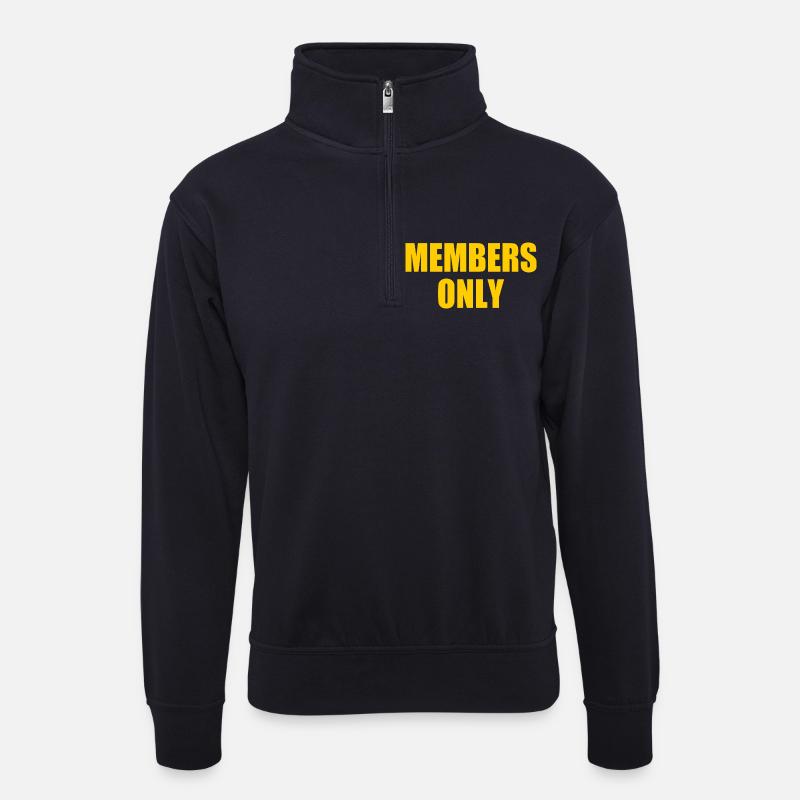 Members only - Unisex Pullover mit Zip-Kragen - Dunkelnavy