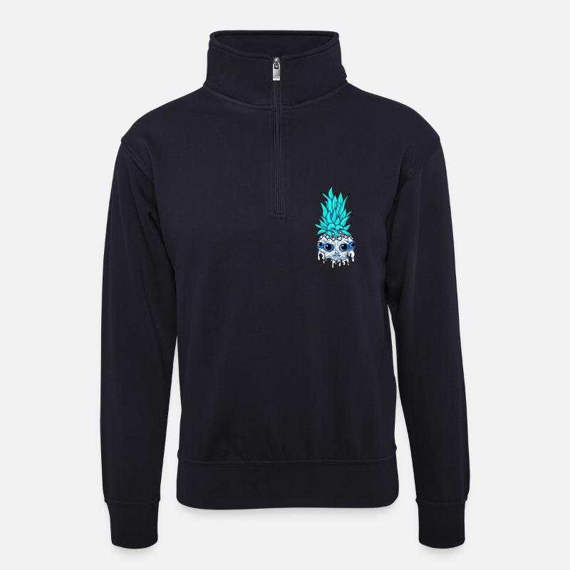 AnnaNas Head - Unisex Pullover mit Zip-Kragen - Dunkelnavy