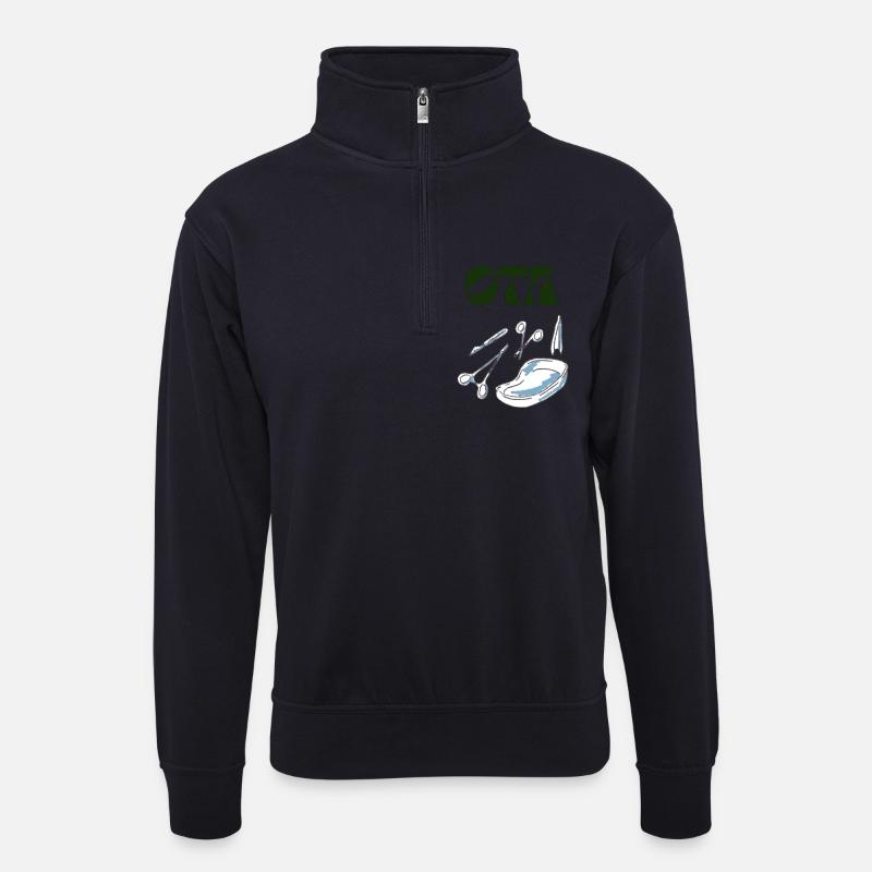 Operationstechnische Assistenz Logo  - Unisex Pullover mit Zip-Kragen - Dunkelnavy