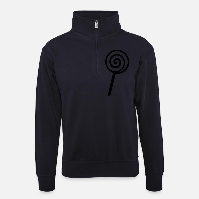 Lolli - Unisex Pullover mit Zip-Kragen - Dunkelnavy